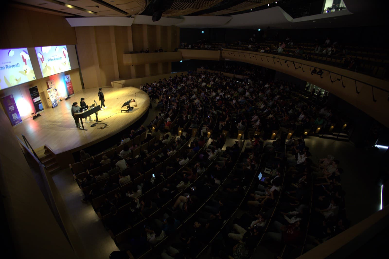 A packed auditorium at HawkHacks 2024